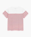 BLOCK STRIPE TEE IN RED image 7