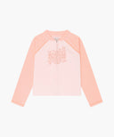 KIDS W ZIP UP RASHGUARD & SKIRT SET-UP IN PINK image 7