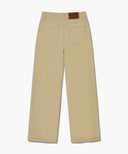 W COTTON CURVED LINE PANTS IN BEIGE image 7