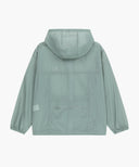 HOODED PACKABLE NYLON JACKET IN MINT GREY image 7