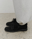W LACE UP SUEDE SNEAKERS IN BLACK image 7