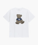 DOODLE BEAR TEE IN WHT/ BEG image 7