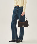 CLASSIC LOGO HOBO BAG IN BROWN image 7