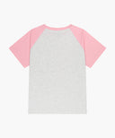 KIDS CLASSIC LOGO OVERSIZED RAGLAN TEE IN PINK