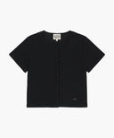 W CRINKLE SLEEVELESS + CARDIGAN SET IN BLACK image 7