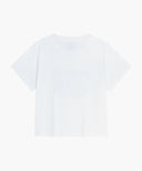 W FRENCH GRAPHIC CROP TEE IN WHITE image 7