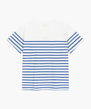 BLOCK STRIPE TEE IN BLUE image 7