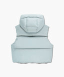 W CIRCLE LOGO CROP HOODED DOWN VEST IN MINT GREY image 7