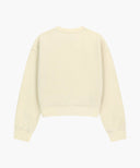 W CLASSIC LOGO CROP SWEATSHIRT IN IVORY image 7