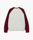 CLASSIC LOGO COLOR BLOCK RAGLAN SWEATSHIRT IN BURGUNDY image 7