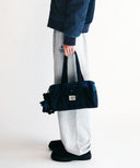 MARITHE X ALPHA INDUSTRIES CLASSIC LOGO NYLON DUFFLE BAG IN NAVY image 7