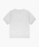 KIDS RAGLAN SHORT SLEEVE SWEATSHIRT IN LIGHT HEATHER GREY image 7