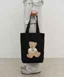 DOODLE BEAR ECO BAG IN BLACK image 7