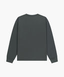 CRACK CLASSIC LOGO LONG SLEEVE TEE IN CHARCOAL GREY image 7