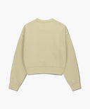 W CLASSIC LOGO CROP SWEATSHIRT IN LIGHT YELLOW image 7
