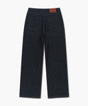 M WIDE RAW DENIM PANTS IN DARK BLUE image 7