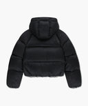 W REGULAR LOGO HOODED CROP DOWN JACKET IN BLACK image 7