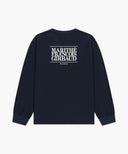BACK CLASSIC LOGO LONG SLEEVE TEE IN NAVY image 7