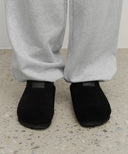 SUEDE STRAP CLOGS IN BLACK image 9