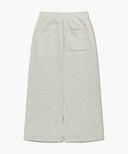 W EMBROIDERY CLASSIC LOGO SWEAT SKIRT IN OATMEAL