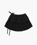 W LAYERED RUFFLE SKIRT IN BLACK image 7
