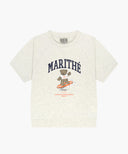 KIDS RAGLAN HALF SWEAT SET-UP IN OATMEAL image 7