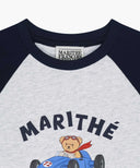 KIDS BEAR RAGLAN LONG SLEEVE TEE IN NAVY image 7