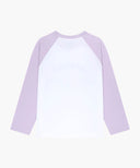 KIDS BEAR RAGLAN LONG SLEEVE TEE IN LIGHT PURPLE image 7