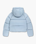 W REGULAR LOGO HOODED CROP DOWN JACKET IN LIGHT BLUE image 11