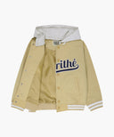 KIDS DETACHBLE BASEBALL JACKET IN BEIGE