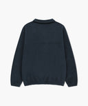 CLASSIC LOGO HALF NECK FLEECE SWEATSHIRT IN NAVY image 7