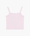 W BASIC STRING CROP SLEEVELESS IN LIGHT PINK image 7