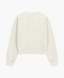 W CLASSIC LOGO CROP SWEATSHIRT IN OATMEAL image 7
