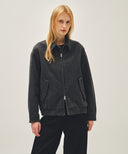 DENIM HARRINGTON JACKET IN GRAY image 19
