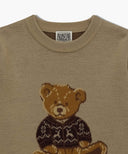 DOODLE BEAR KNIT PULLOVER IN BEIGE image 8