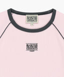 W AEROCOOL SMALL CLASSIC LOGO SLIM RINGER TEE IN PINK