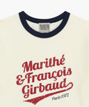 VINTAGE LOGO RINGER TEE IN IVORY image 8
