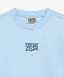W FLOWER CLASSIC LOGO CROP SWEATSHIRT IN SKY BLUE image 8