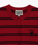 W STRIPE KNIT CARDIGAN IN RED image 8