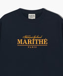 OVERSIZED EMBLEM LOGO SWEATSHIRT IN NAVY