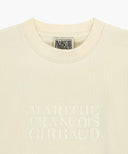 W CLASSIC LOGO CROP SWEATSHIRT IN IVORY image 8