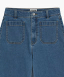 W BOOT-CUT DENIM PANTS IN BLUE image 8