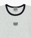 W CLASSIC LOGO RINGER TEE IN LIGHT HEATHER GREY image 8