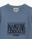 W CLASSIC LOGO CROP KNIT IN ASH BLUE image 8
