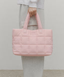 CLASSIC LOGO PADDING TOTE BAG IN BABY PINK image 8