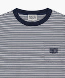 SMALL CLASSIC LOGO STRIPE RINGER TEE IN NAVY image 8