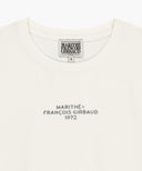 W SILVER LETTERING CROP TEE IN IVORY image 8