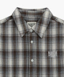 CLASSIC LOGO OMBRE CHECK SHIRT IN BROWN
