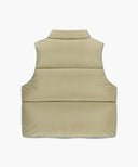 CLASSIC LOGO DOWN VEST IN BEIGE image 8