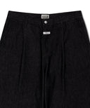 M WIDE RAW DENIM PANTS IN BLACK image 8